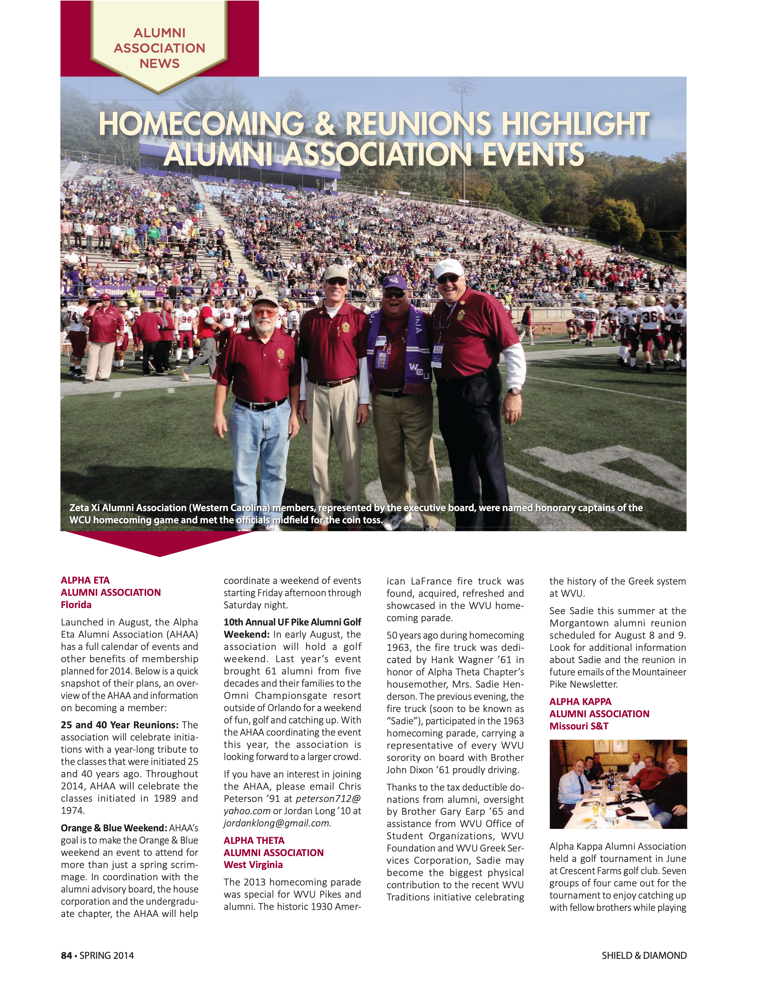 Alumni Association News, Spring 2014